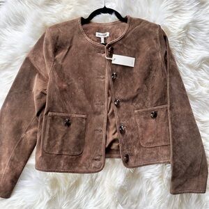 Heartloom Brown Suede Blazer